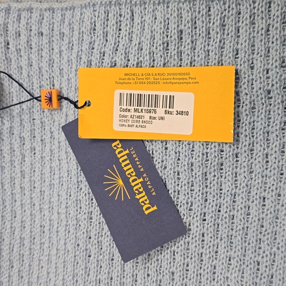 NWT Patapampa Blue Honey Comb Snood - Picture 4 of 7